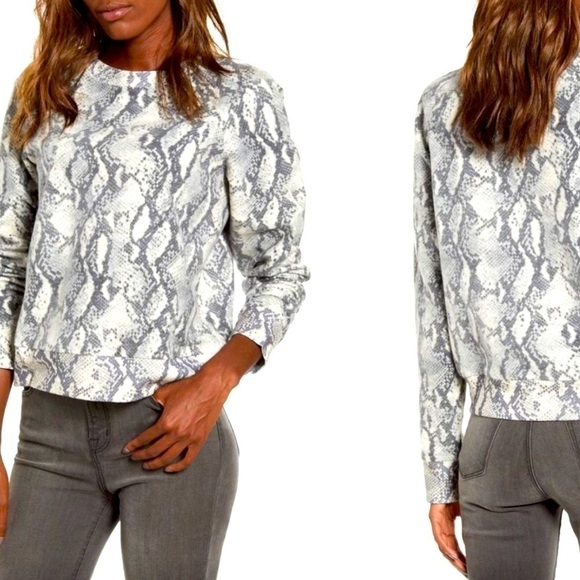 Paige DAYTONA Sweatshirt Roccia Python Black Cream! - Picture 1 of 5